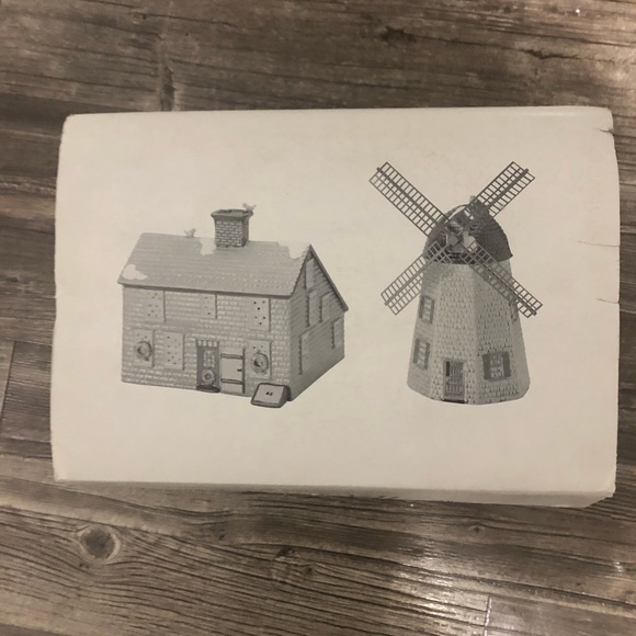 🎄Department 56 🎄The Original Snow Village “Home Sweet Home “ House & Windmill - Picture 9 of 10